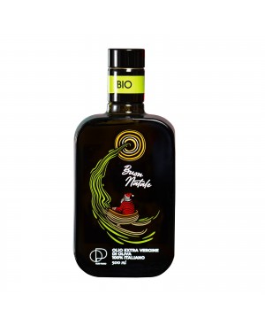 Natale | Olio Extravergine di Oliva Bio Peranzana 500 ml, Spremuto Freddo, Pluripremiato, 100% Italiano, Compra dal Produttore