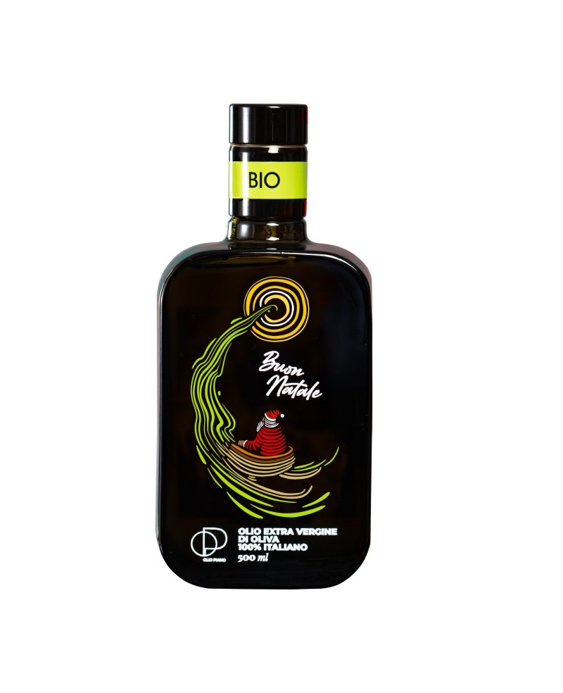 Noël | Huile d'Olive Vierge Extra Bio Italienne 500 ml, Pressée à Froid, Primée, Fruité Moyen – Achetez Directement, Cadeau