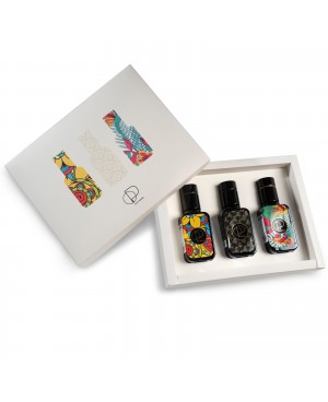 Trio d'Huile d'Olive Vierge Extra Bio Italienne 100 ml | Pressée à Froid, Multi-Primée, Achetez Directement, Coffret Cadeau