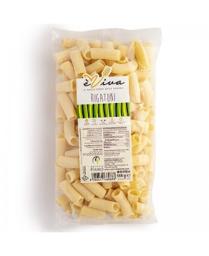 Rigatoni | Handgemachte Bronze-gezogene Pasta mit Weizenkeimen 500g – Langsame Trocknung – Italienischer Weizen – èViva