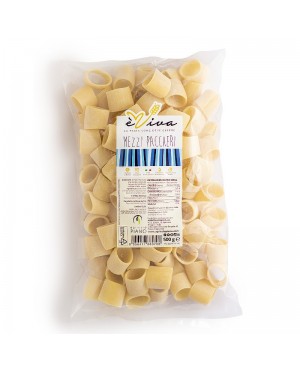 Mezzi Paccheri | Handgemachte Bronze-gezogene Pasta mit Weizenkeimen 500g – Langsame Trocknung – Italienischer Weizen – èViva