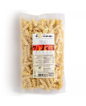 Fusilli | Handgemachte Bronzegezogene Pasta 500g, Langsame Trocknung bei Niedriger Temperatur, 100% Italienischer Weizen – èViva