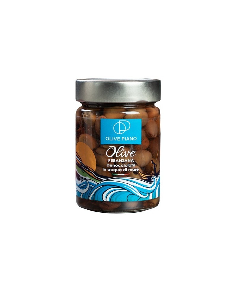 Pitted Peranzana Olives - 100% Natural, Italian, in Sea Salt Brine