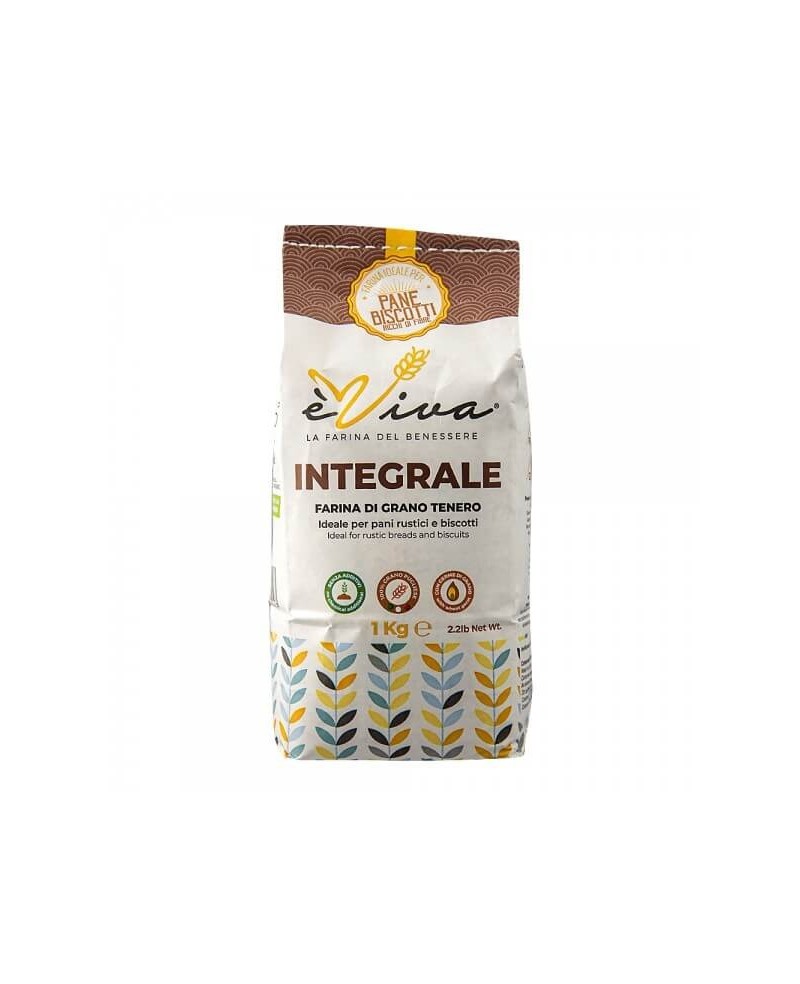 Integrale | Farina di Grano Tenero Italiana per Pane, Biscotti e Pasta Frolla - Integrale Vera - Professionale, senza Additivi