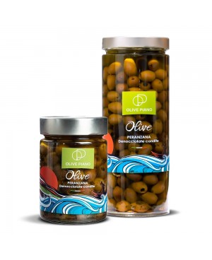 Olive Peranzana Denocciolate Condite - Ricetta Antica con Olio EVO e Spezie, Deliziose, Pugliesi