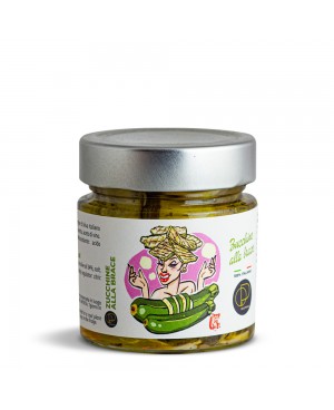 Zucchini/Courgettes in Oil | Grilled Zucchini in Award-Winning Extra Virgin Olive Oil 212 ml, 100% Italian, Ancient Recipe