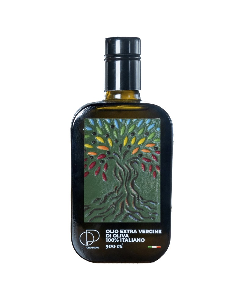 Cœur de Céramique | Huile d'Olive Bio Peranzana de Pouilles 500 ml - Cadeau Éthique & Éco-Responsable & Solidaire