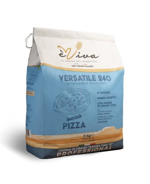 Versatile 240 | Farina di Grano Tenero Tipo 0 per Pizza Napoletana, Grano Italiano, No Pesticidi, No Additivi, Con Germe